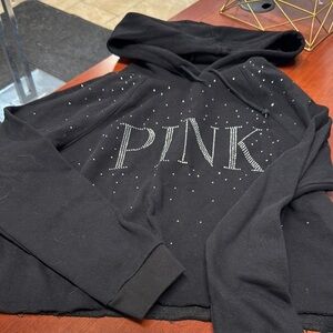 Victoria’s Secret pink bling hoodie L // 062829